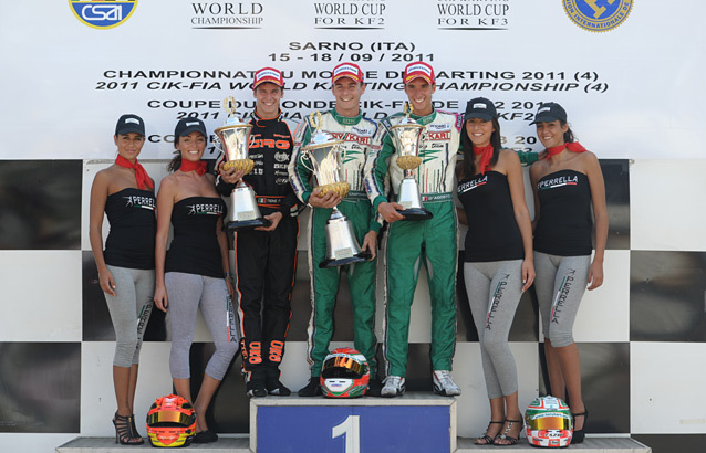 Podium italien en course 3