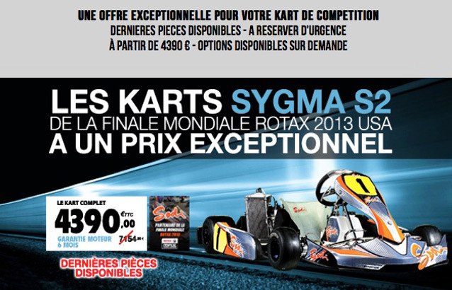 Offre exceptionnelle Karts Sodi Sygma S2 au RKC