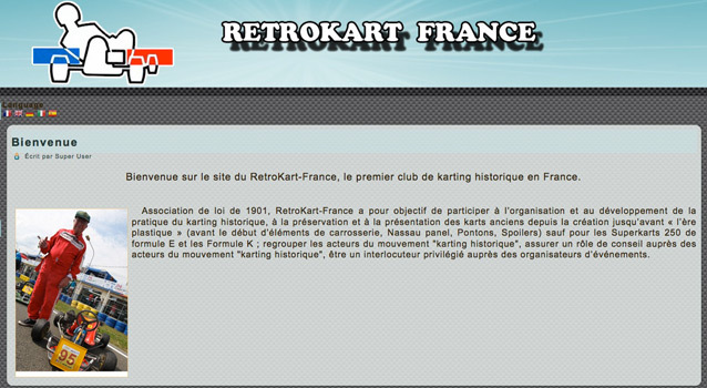 Un site internet pour Retrokart France