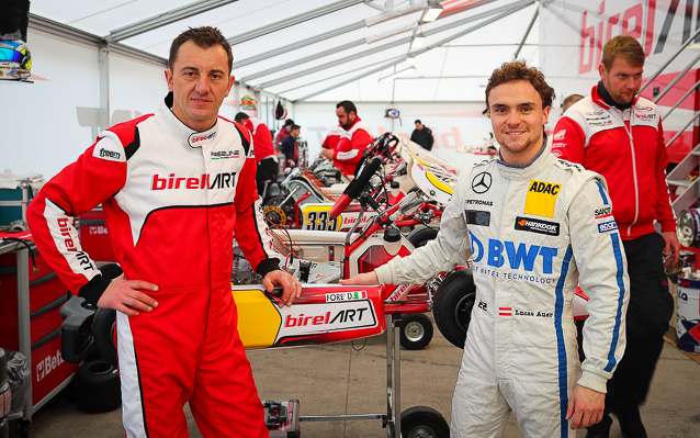 Lucas Auer with Birel ART in the WSK collective tests