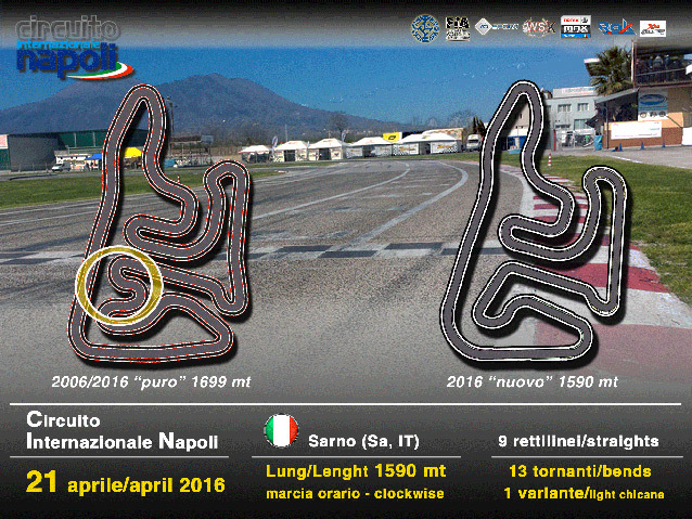 Sarno, a new track layout for the Circuito Internazionale Napoli