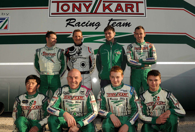 Schumacher, Padrino dei piloti Tony Kart Racing Team 2012