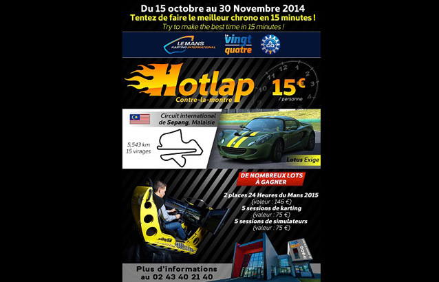 L’ACO organise le challenge « Hotlap » au Vingt-Quatre