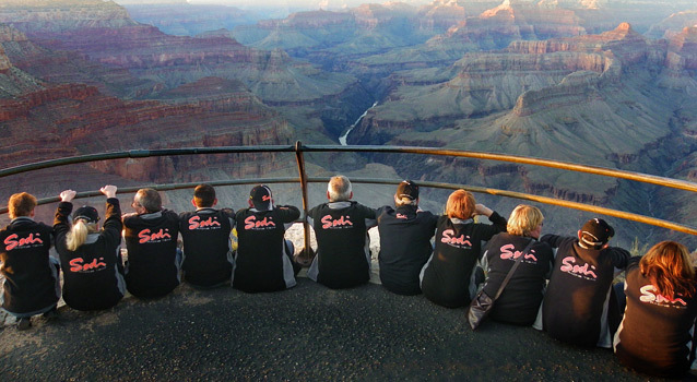 The Sodi fans face the Grand Canyon