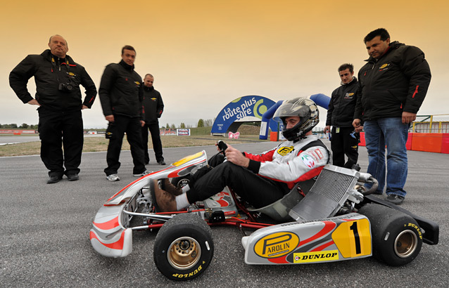 Essai en piste du kart M18