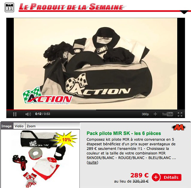 Télé-Achat sur le site d’Action-Karting