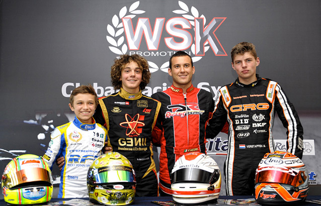 The chequered flag on the WSK Euro Series