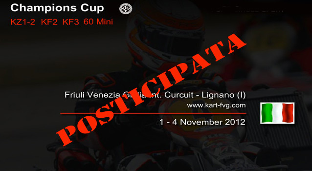 WSK Champions Cup 2012 postponed