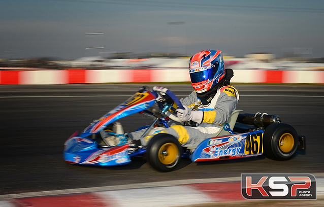 Winter Cup Mini Rok: Pizzi at the finish ahead of Mallet