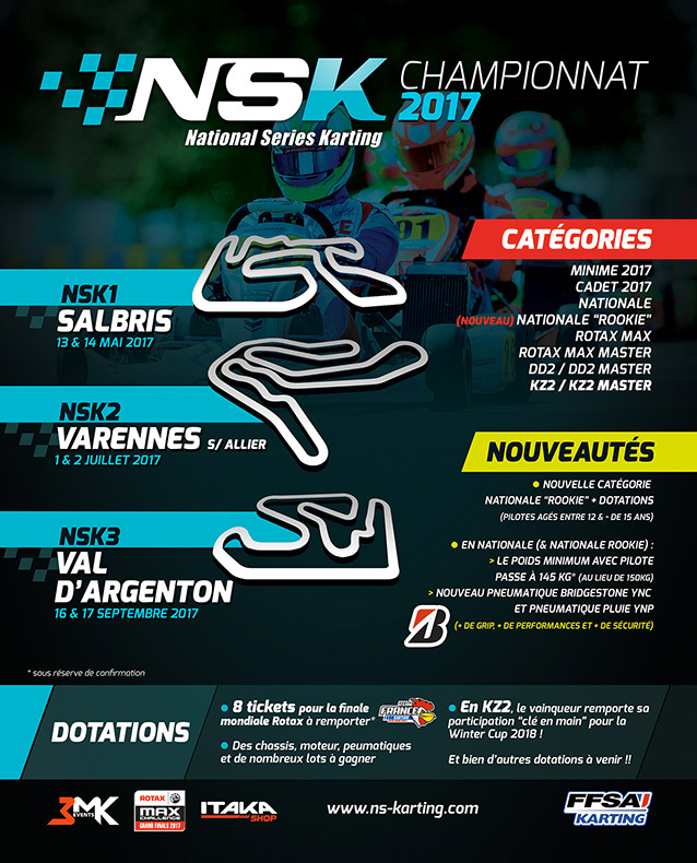 Calendrier complet NSK 2017