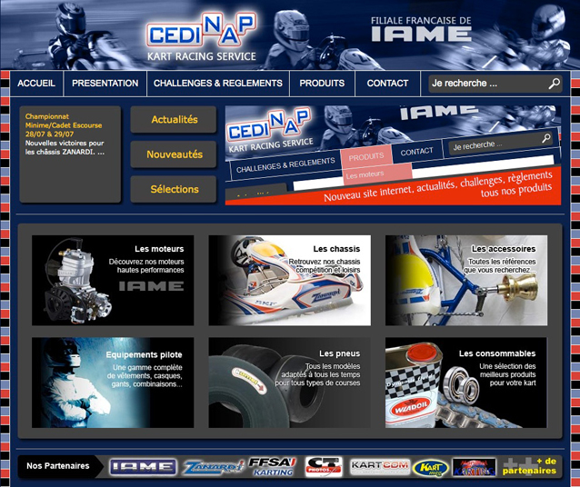 Nouveau site CEDINAP pour IAME et Zanardi