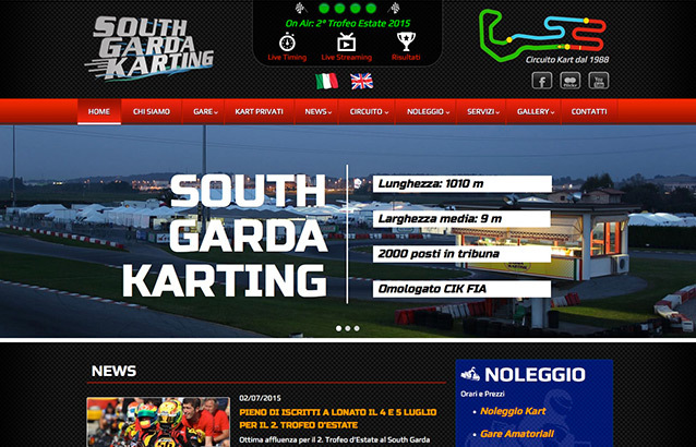 Le site internet de South Garda Karting fait peau neuve