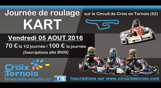 Journée de roulage karting, le 5 août, à Croix en Ternois