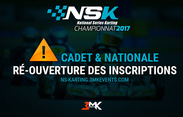 NSK Salbris: ré-ouverture des inscriptions en Cadet et Nationale