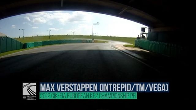 CIK-FIA: un tour de piste à PFI avec Max Verstappen