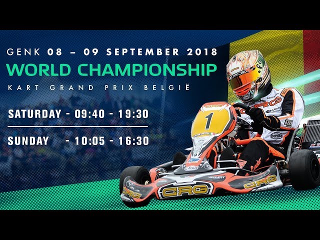 Live Stream FIA Karting Genk 2018 Saturday