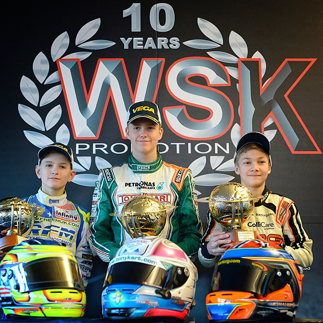 Nielsen, Sargeant et Hauger, vainqueurs de la WSK Champions Cup 2015