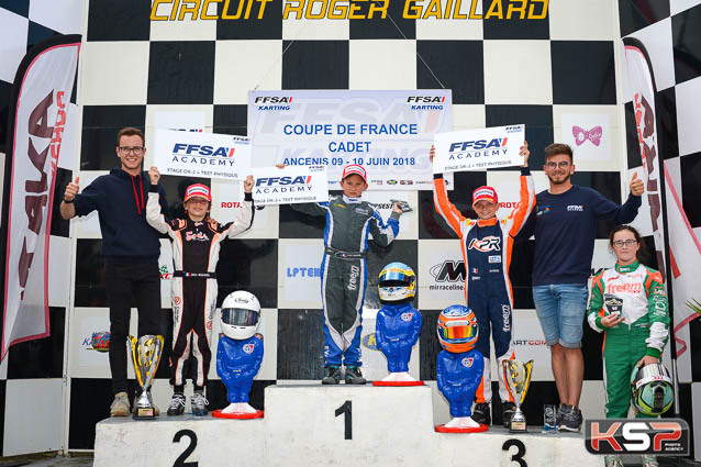 FFSA Ancenis: Giltaire magistral en Cadet, Léger Champion Handikart