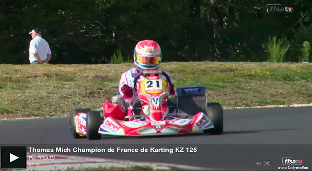 Vidéo: Thomas Mich, Champion de France KZ 125