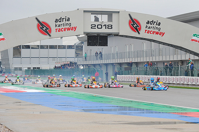 Qualifying heats WSK Final Cup at Adria