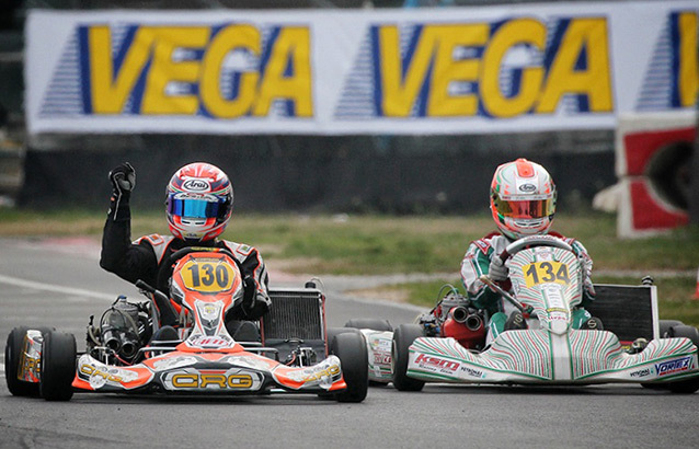 Giacomo Pollini gets the KZ2 victory at the 27th Andrea Margutti Trophy