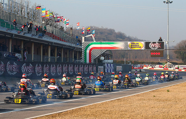 340 Drivers charging WSK Super Master Series in Lonato