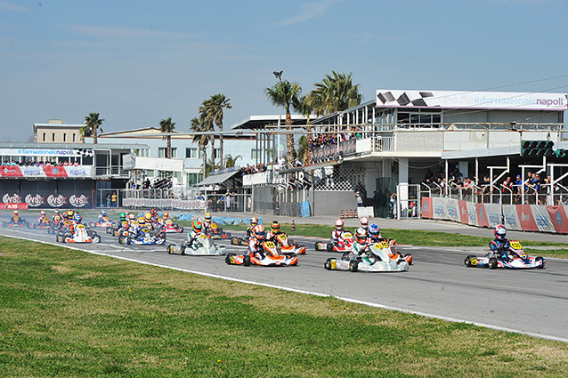 Qualifying heats day at the WSK Super Master Series in Sarno