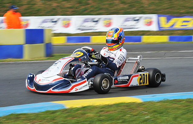 Timing practice of the WSK Euro Series in Angerville