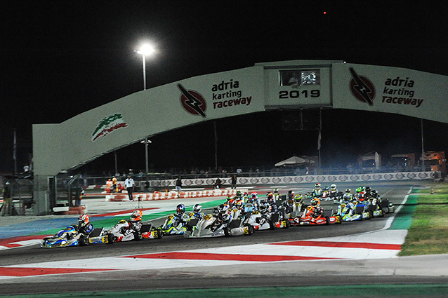 Final races at the 4th round – Night Event of the WSK Euro Series in Adria