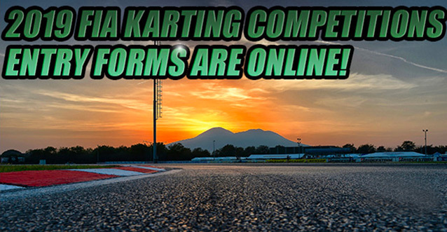 Registration for the 2019 FIA Karting competitions is open