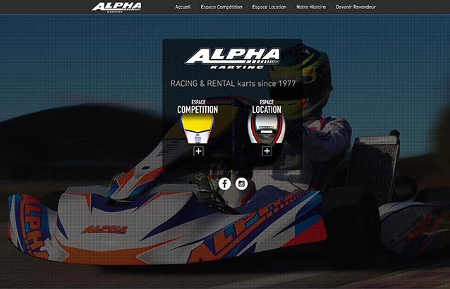 Nouveau site web Alpha Karting