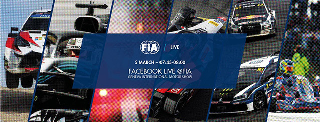 Mardi 5 mars – 7h45: suivez en direct la conférence de presse de la FIA au Salon de Genève