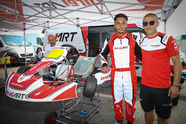 Palomba under the official colours of Birel ART