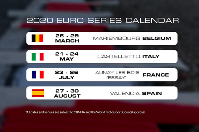 Calendrier complet IAME Euro Series 2020