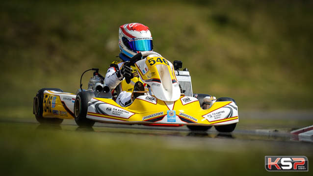 Maxime Furon-Castelain hoists the colours of Luxembourg high in the Academy Trophy