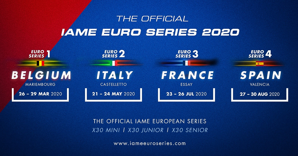 Calendrier définitif de la IAME Euro Series 2020