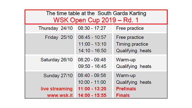 280 entered drivers to the WSK Open Cup in Lonato