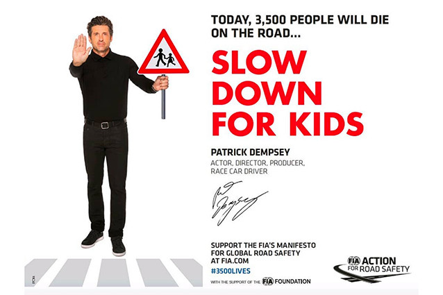 Patrick Dempsey joins the #3500LIVES Road Safety Campaign