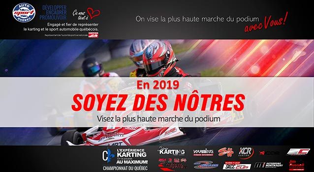 Dévoilement du calendrier officiel de la saison 2019 de karting au Québec