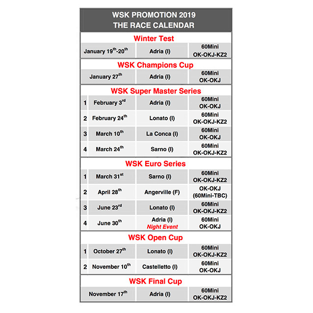 Apertura iscrizioni alla WSK Champions Cup e alla WSK Super Master Series