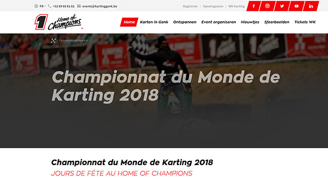 Le site web de Genk à fond pour le Championnat du Monde