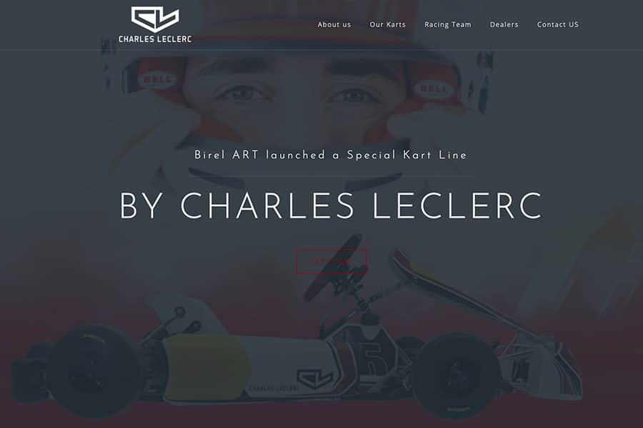 The Charles Leclerc Karting website is online