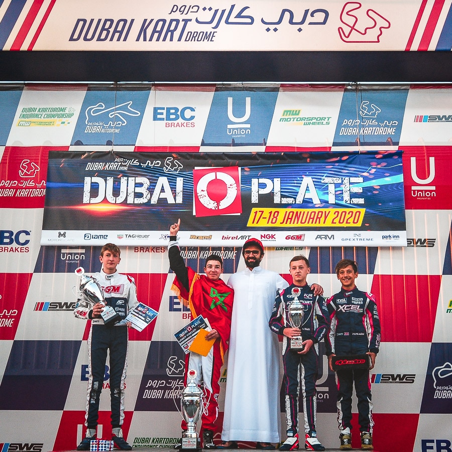 Dubaï : Suleiman Zanfari signe la première victoire du kart Charles Leclerc