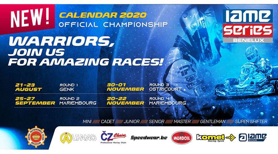 IAME Series Benelux: le nouveau calendrier 2020 est sorti !