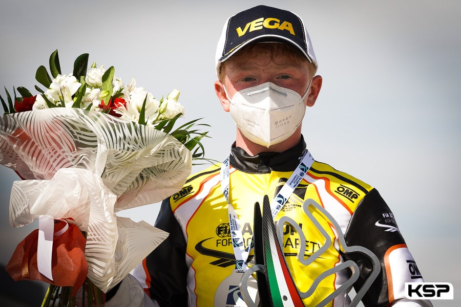 Maxime Furon Castelain hisse les couleurs du Luxembourg sur le podium du Trophée Académie FIA Karting