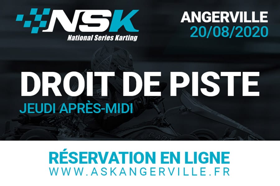 NSK Angerville: réservez votre droit de piste du jeudi après-midi