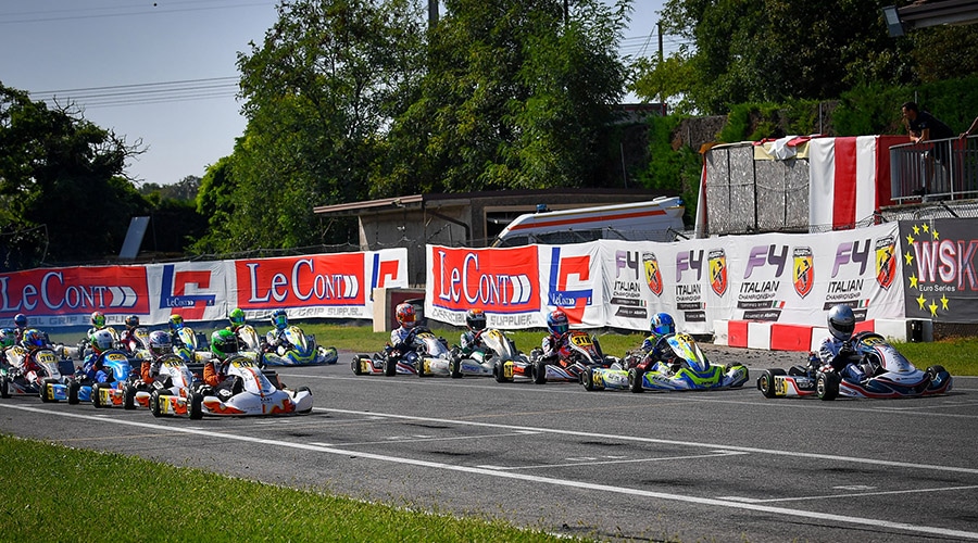 Les protagonistes après les manches du 2e round de la WSK Euro Series à Lonato.