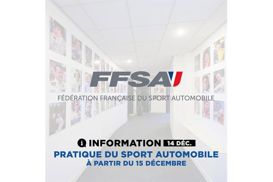 Pratique du sport automobile à partir du 15 décembre