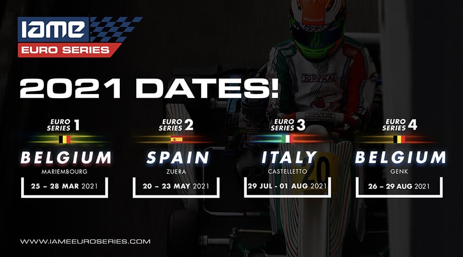 IAME Euro Series 2021 – dates et pistes