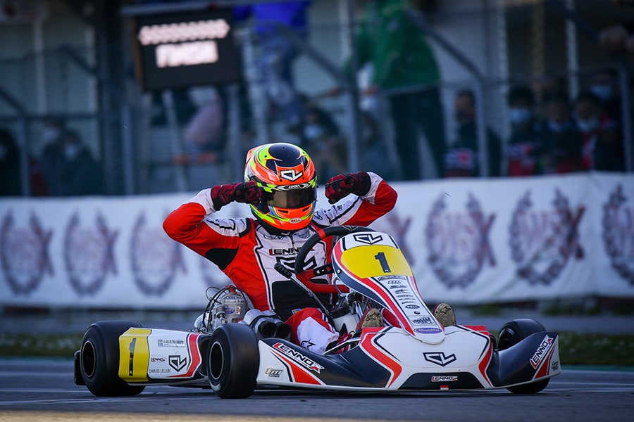 WSK Super Master Series d’Adria:  Gustavsson (KZ2), Camara (OK), Al Dhaheri (OKJ) et Lammers (MINI)